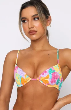 Bikini Tops | White Fox Boutique Costa Rica Bikini Top Ruche Cannes Print multi
