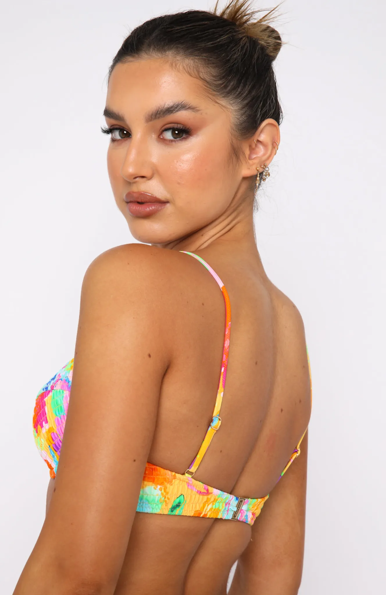 Bikini Tops | White Fox Boutique Costa Rica Bikini Top Ruched Floral Pop multi