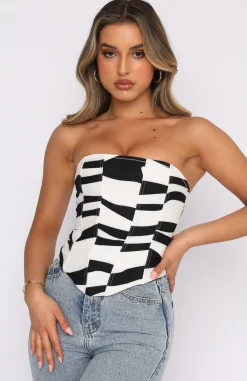 Shirts & Blouses | White Fox Boutique Count Me In Bustier Zebra Print multi