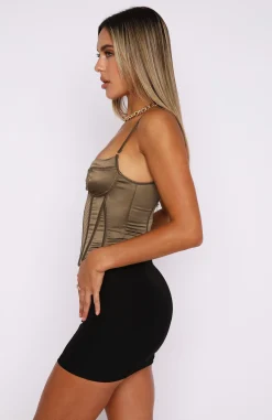Shirts & Blouses | White Fox Boutique Crazy In Love Bustier Olive green