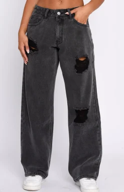 Denim | White Fox Boutique Cross My Path Jeans Acid Wash black