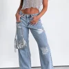 Denim | White Fox Boutique Cross My Path Jeans Light Wash blue