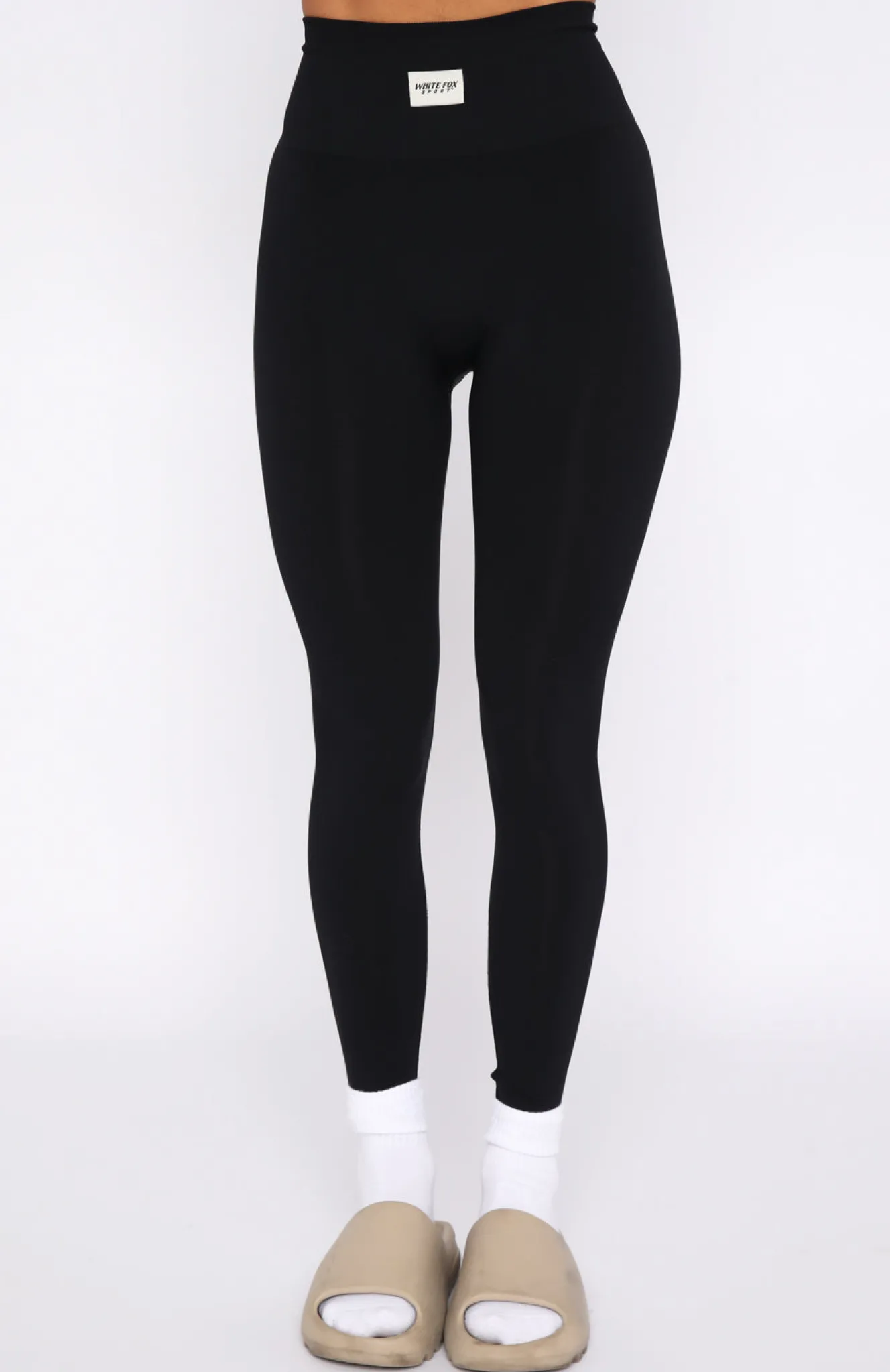 Leggings | White Fox Boutique Cross The Line Seamless High Waisted Leggings black