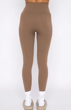 Leggings | White Fox Boutique Cross The Line Seamless High Waisted Leggings Dolce brown