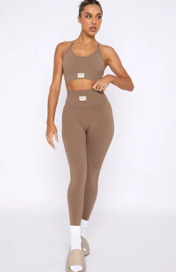 Leggings | White Fox Boutique Cross The Line Seamless High Waisted Leggings Dolce brown