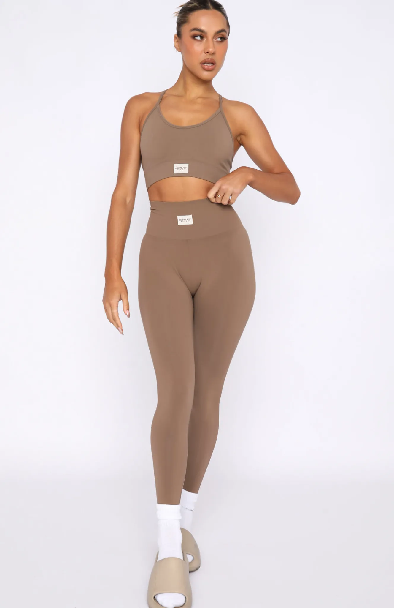 Leggings | White Fox Boutique Cross The Line Seamless High Waisted Leggings Dolce brown