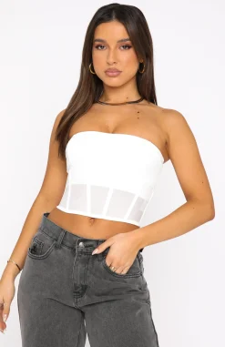 Shirts & Blouses | White Fox Boutique Crossed My Mind Corset Crop white