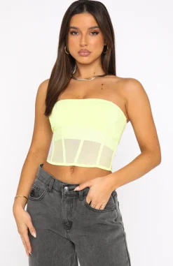 Shirts & Blouses | White Fox Boutique Crossed My Mind Corset Crop Pistachio green