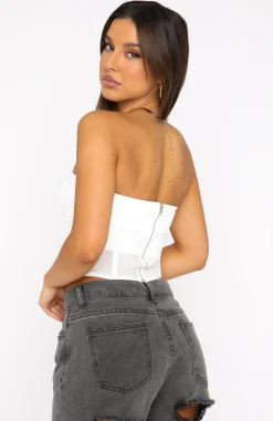 Shirts & Blouses | White Fox Boutique Crossed My Mind Corset Crop white