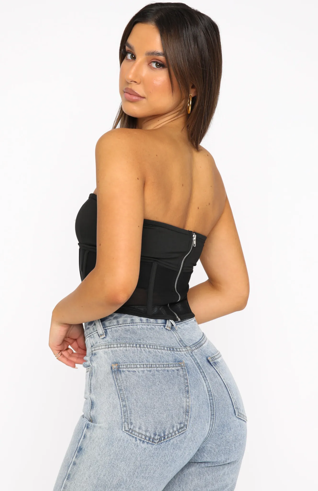 Shirts & Blouses | White Fox Boutique Crossed My Mind Corset Crop black