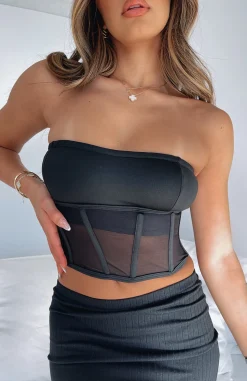 Shirts & Blouses | White Fox Boutique Crossed My Mind Corset Crop black