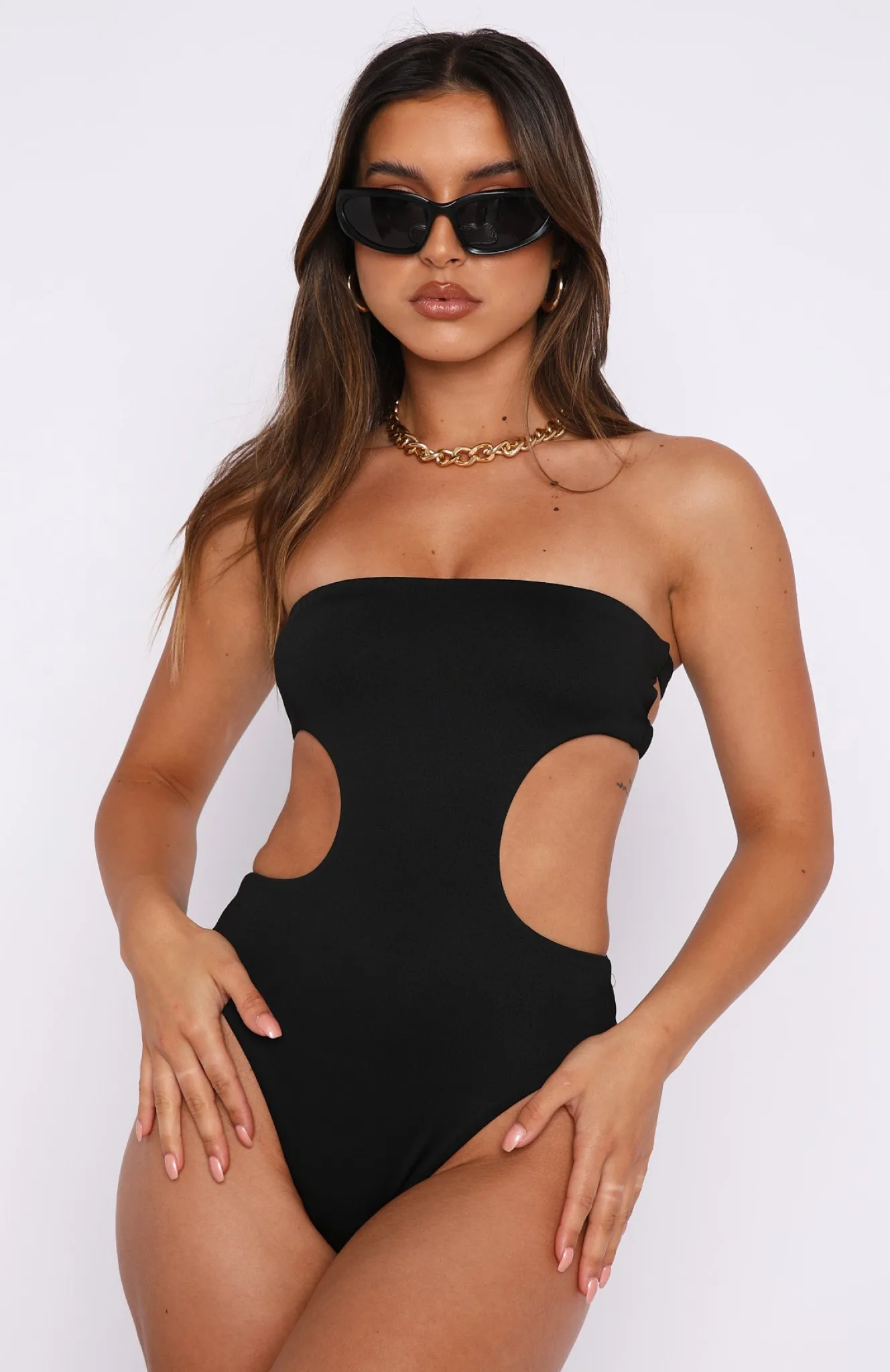 Shirts & Blouses | White Fox Boutique Cutting Corners Bodysuit black