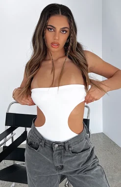 Shirts & Blouses | White Fox Boutique Cutting Corners Bodysuit white