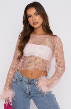 Shirts & Blouses | White Fox Boutique Day And Night Long Sleeve Crop Baby pink