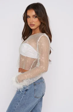 Shirts & Blouses | White Fox Boutique Day And Night Long Sleeve Crop white