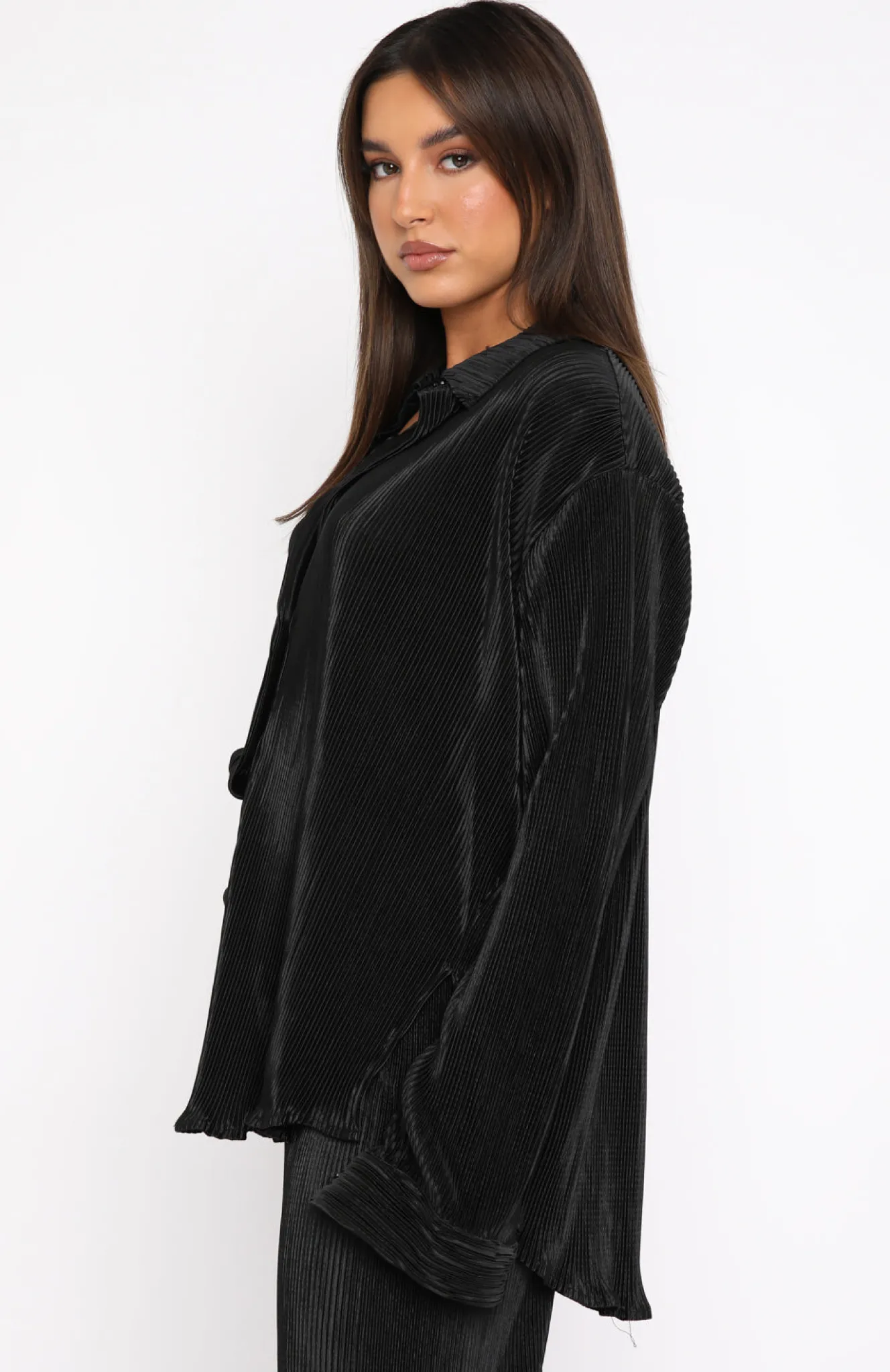 Shirts & Blouses | White Fox Boutique Destined For You Long Sleeve Shirt black