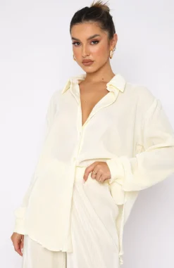 Shirts & Blouses | White Fox Boutique Destined For You Long Sleeve Shirt Cream white