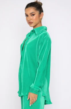 Shirts & Blouses | White Fox Boutique Destined For You Long Sleeve Shirt green