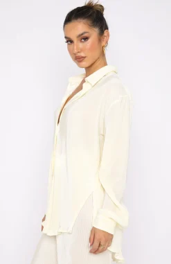 Shirts & Blouses | White Fox Boutique Destined For You Long Sleeve Shirt Cream white