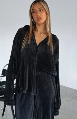 Shirts & Blouses | White Fox Boutique Destined For You Long Sleeve Shirt black