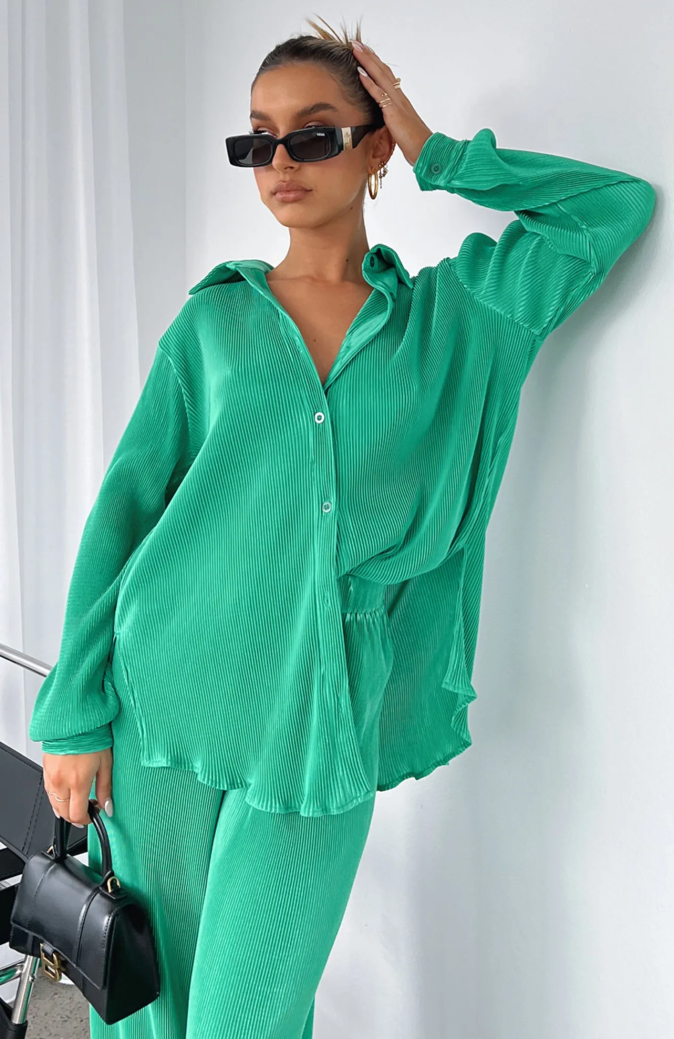 Shirts & Blouses | White Fox Boutique Destined For You Long Sleeve Shirt green