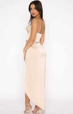 Formal Dresses | White Fox Boutique Diamond Heart Midi Dress Champagne gold