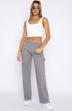 Pants | White Fox Boutique Do Better Cargo Pants grey