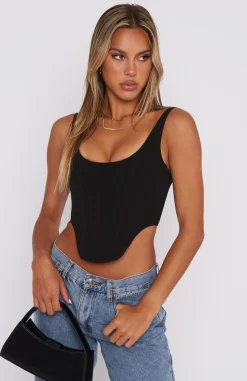 Shirts & Blouses | White Fox Boutique Do It Again Bustier black