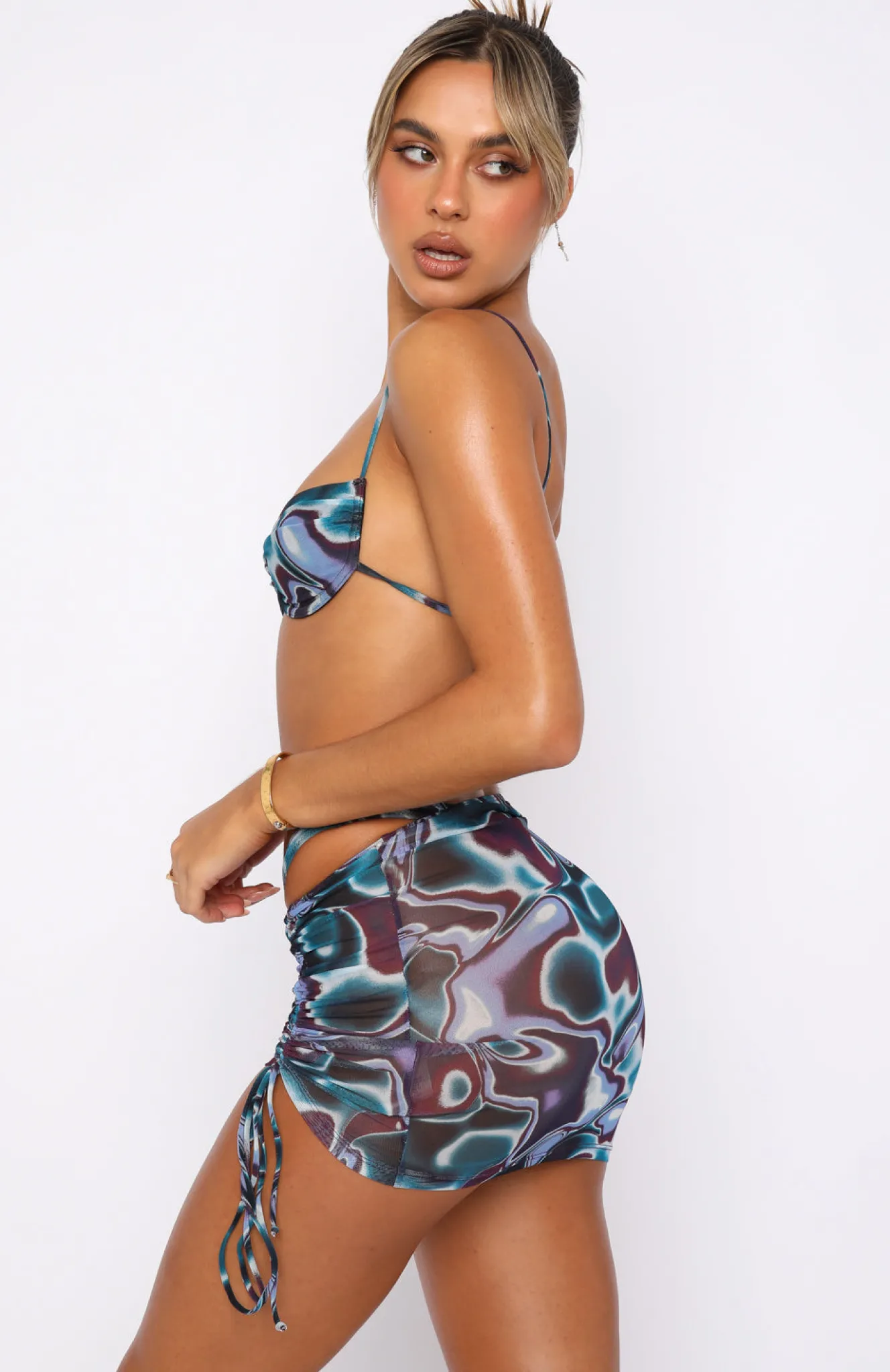 Resort Wear | White Fox Boutique Do Not Disturb Mini Skirt Cosmic multi