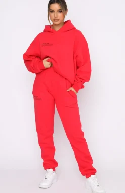 Sweatpants | White Fox Boutique Do The Most Sweatpants Chilli red