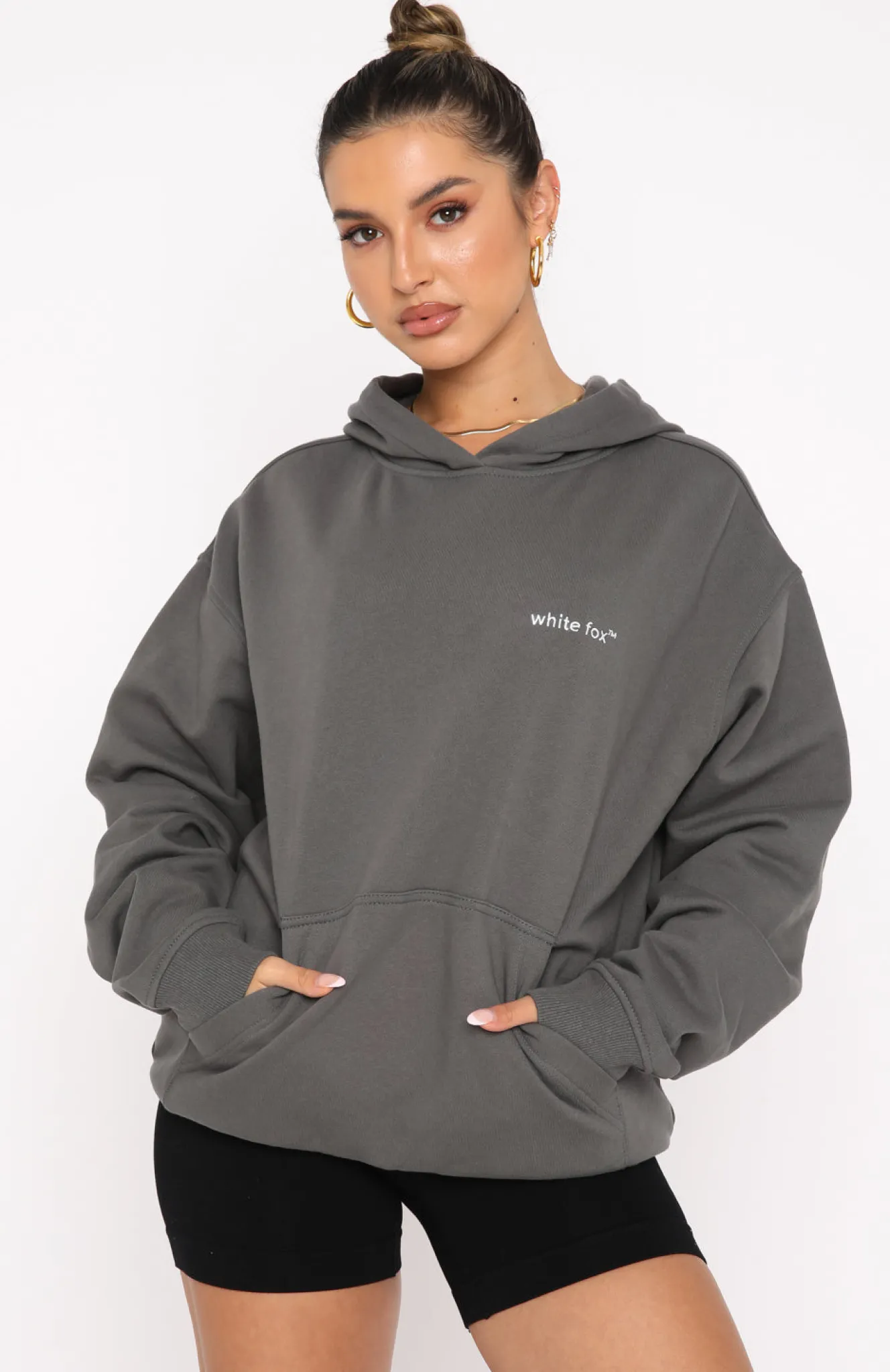Jackets & Blazers | White Fox Boutique Do What It Takes Hoodie Slate grey