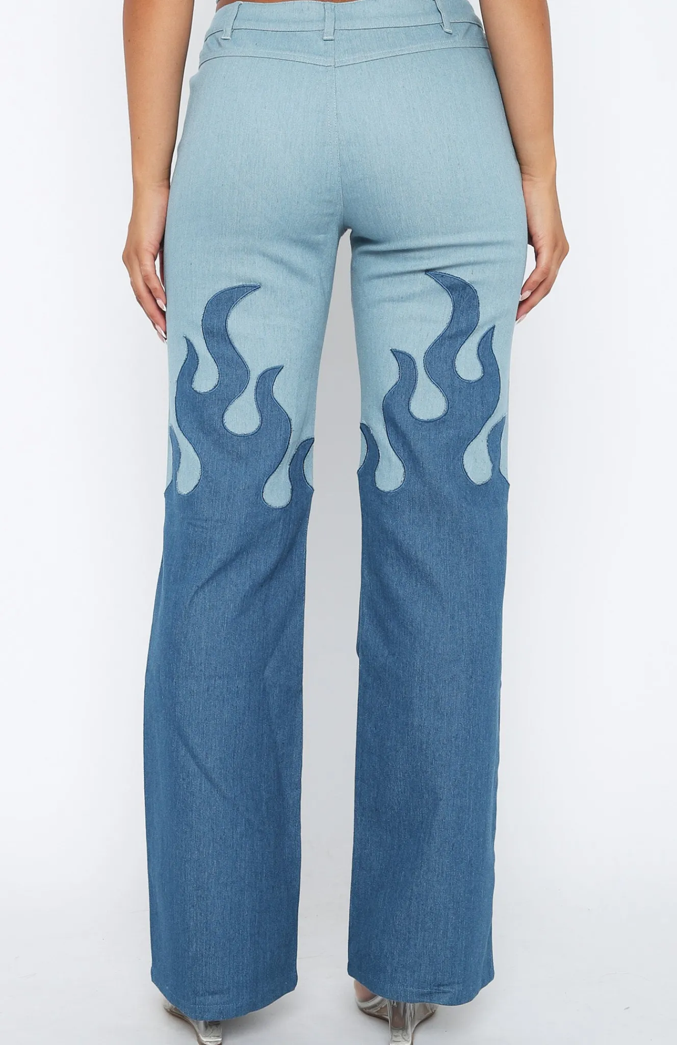 Denim | White Fox Boutique Don't Let Them Pants Denim Flame blue