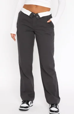 Pants | White Fox Boutique Don't Mess Around Pants Charcoal grey