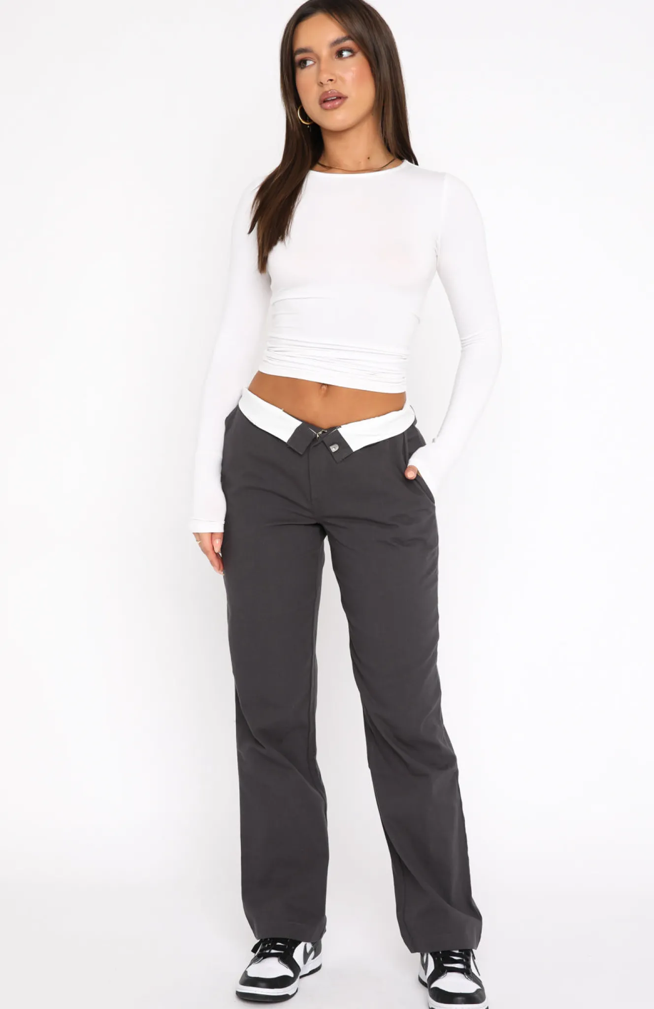 Pants | White Fox Boutique Don't Mess Around Pants Charcoal grey