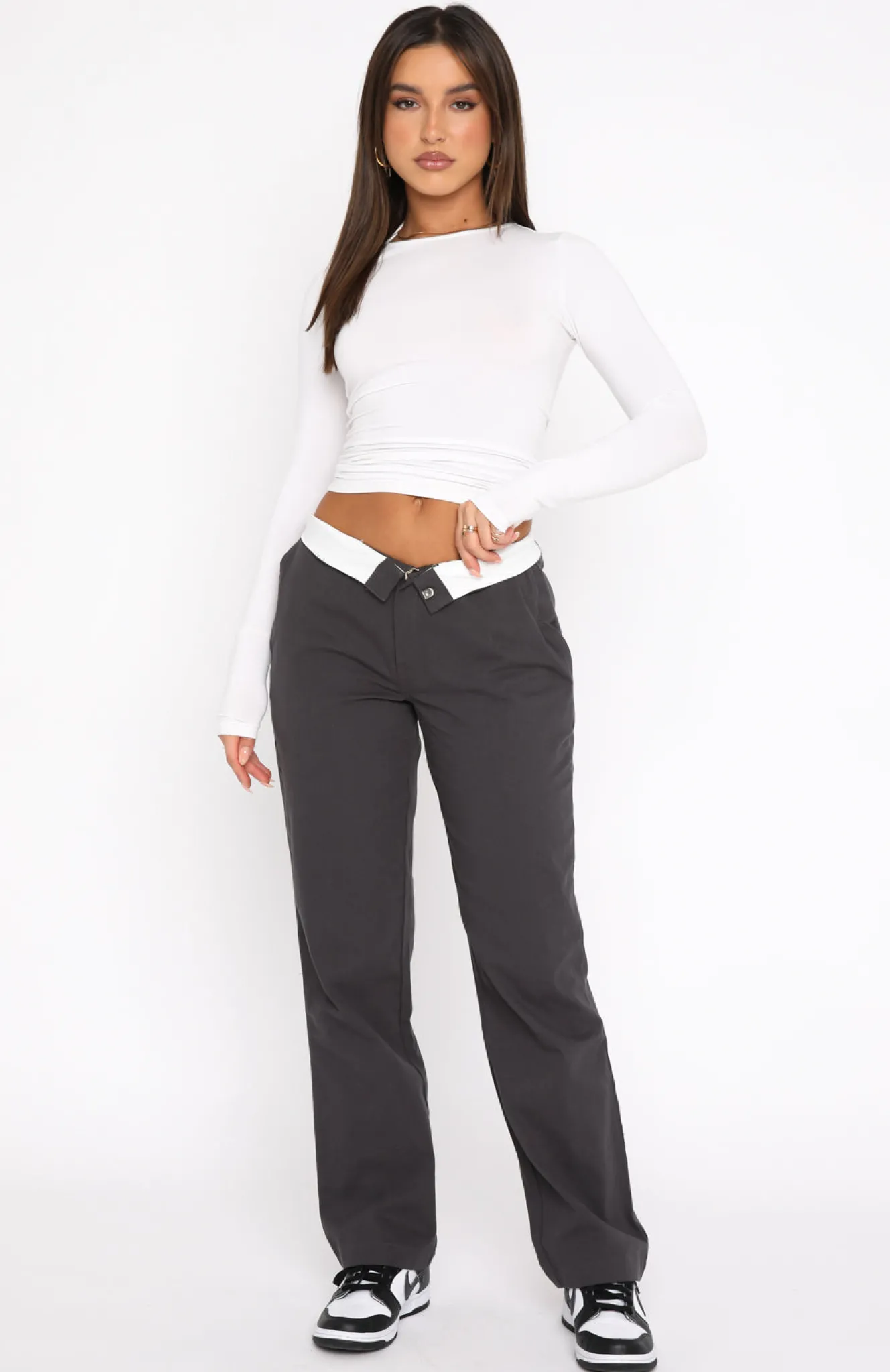 Pants | White Fox Boutique Don't Mess Around Pants Charcoal grey