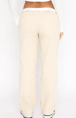 Pants | White Fox Boutique Don't Mess Around Pants Cream white