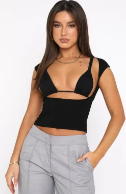 Shirts & Blouses | White Fox Boutique Double Life Tee black