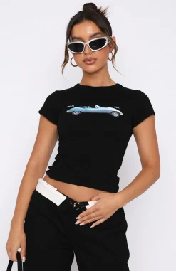Shirts & Blouses | White Fox Boutique Drive All Night Baby Tee black
