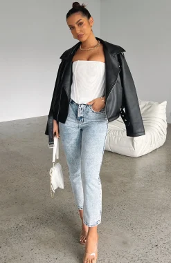 Denim | White Fox Boutique Drive Me Crazy Cropped Jeans Mid blue