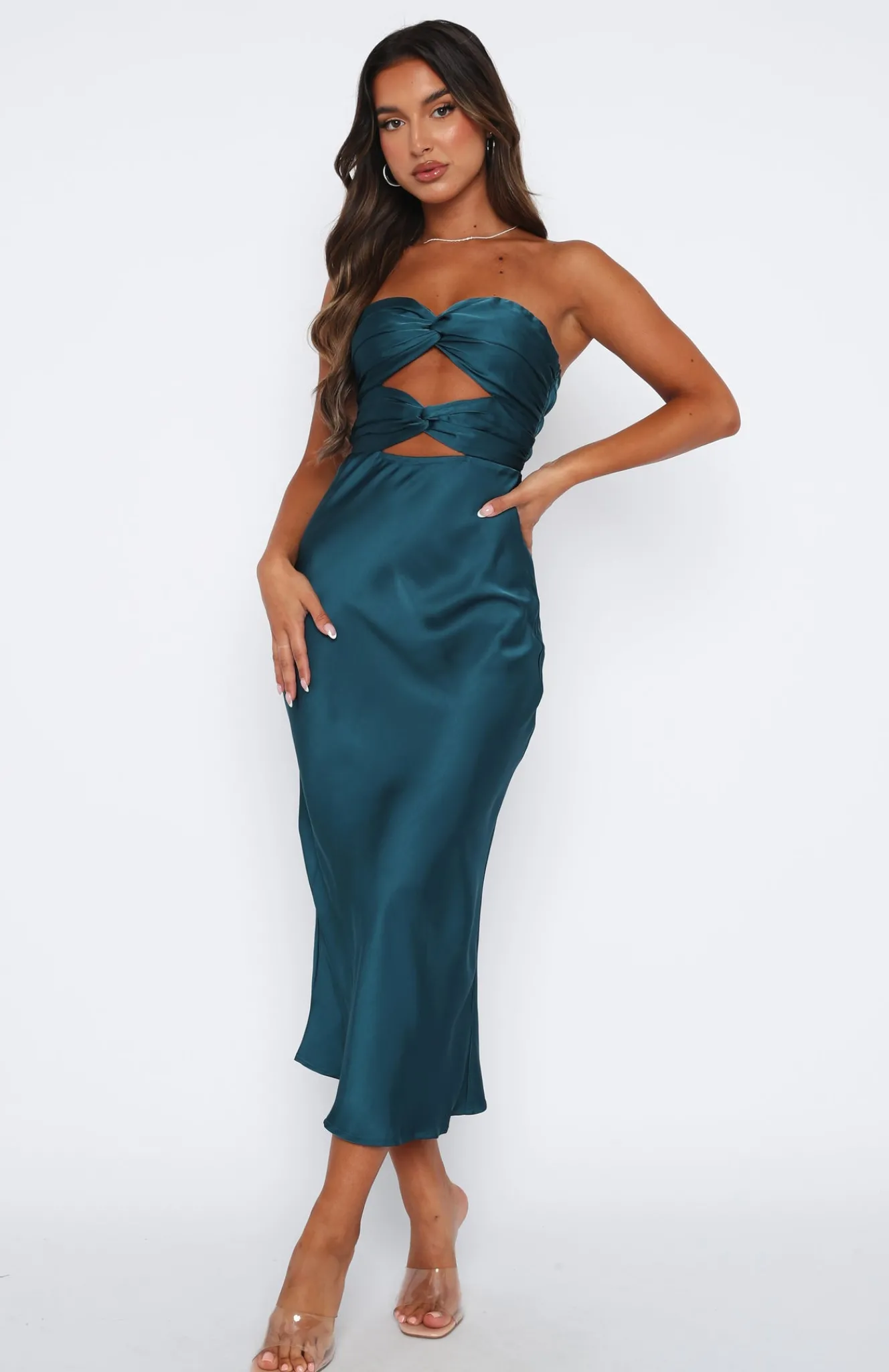 Formal Dresses | White Fox Boutique Elysium Midi Dress Teal blue