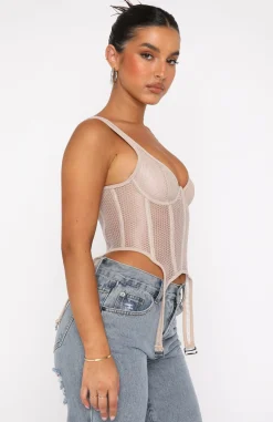 Shirts & Blouses | White Fox Boutique Enlighten Me Bustier Taupe nude