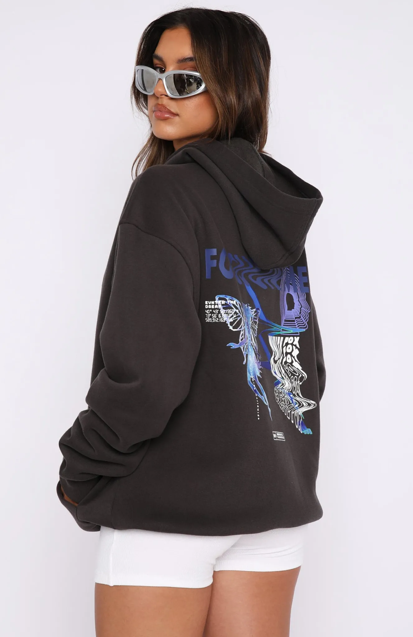 Jackets & Blazers | White Fox Boutique Enter The Dream Oversized Hoodie Charcoal grey