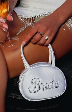 Bags | White Fox Boutique Eternity Bride Diamante Bag white