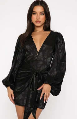 Long Sleeve Dresses | White Fox Boutique Eye Catcher Long Sleeve Mini Dress black