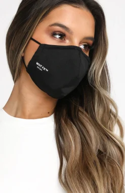 Headwear | White Fox Boutique Face Mask black