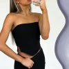 Shirts & Blouses | White Fox Boutique Fair And Square Knitted Bustier black