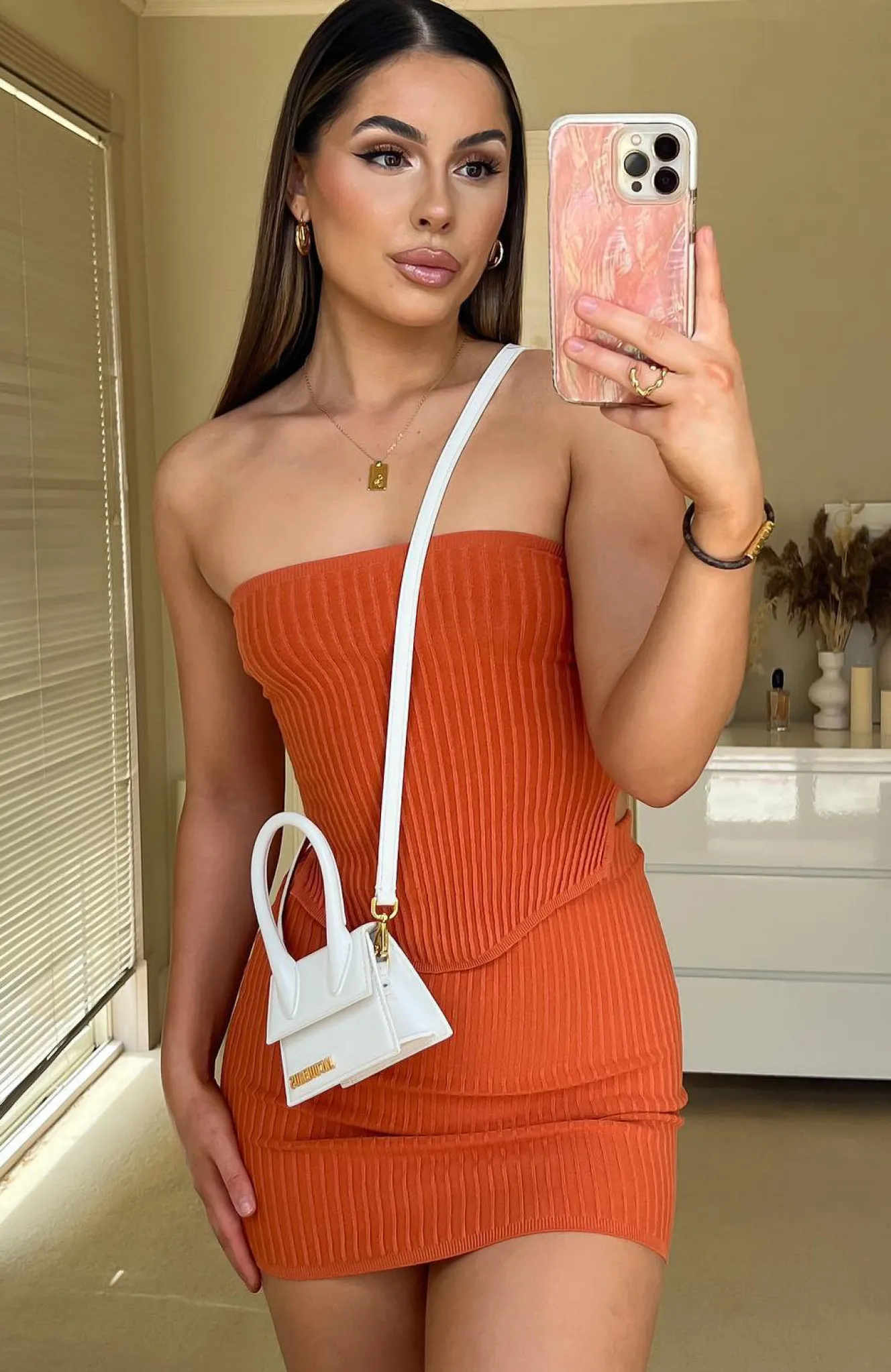 Shirts & Blouses | White Fox Boutique Fair And Square Knitted Bustier Rust orange