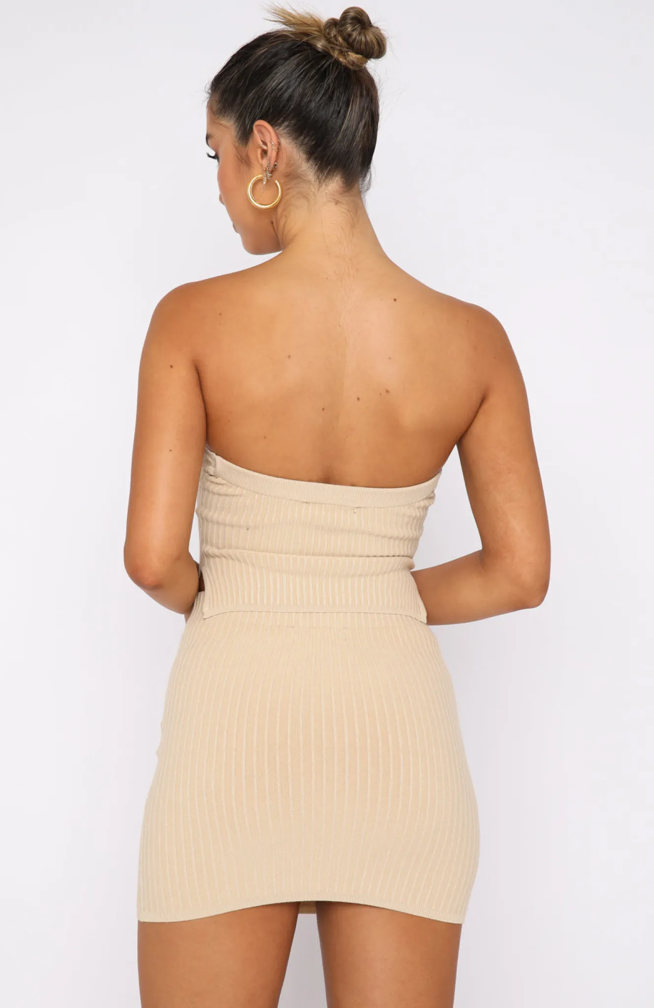 Shirts & Blouses | White Fox Boutique Fair And Square Knitted Bustier Oatmeal nude