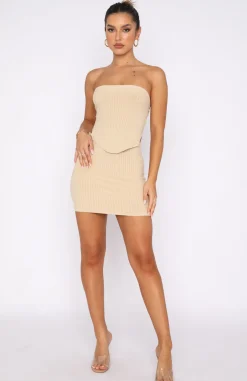 Shirts & Blouses | White Fox Boutique Fair And Square Knitted Bustier Oatmeal nude