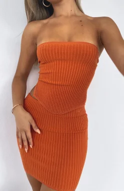 Shirts & Blouses | White Fox Boutique Fair And Square Knitted Bustier Rust orange